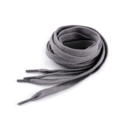 Cotton laces for shoes / sneakers / sweatshirts length 130 cm - Grey (10 Pieces)