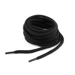 Cotton shoelaces, sneakers, sweatshirt laces length 120 cm - Black (10 Pieces)
