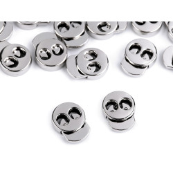 Butée de cordon métallique, 15 x 18 mm - Nickel (100 Pièces)