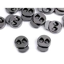 Butée de cordon métallique, 15 x 18 mm - Nickel noir (100 Pièces)