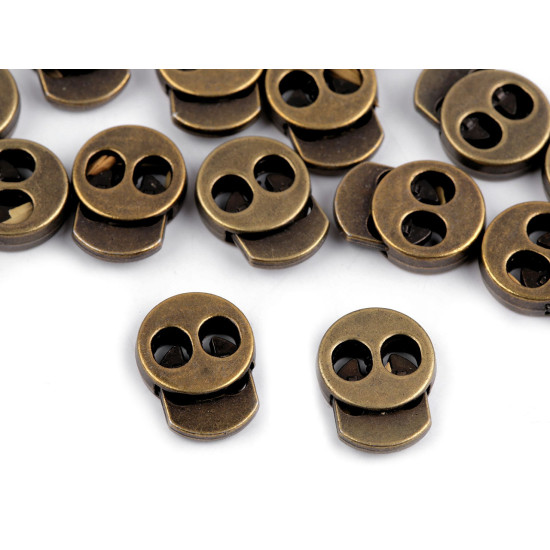 Butée de cordon métallique, 15 x 18 mm - Laiton vintage (4 Pièces) Butée de cordon métallique, 15 x 18 mm - Laiton vintage (4 Pièces)