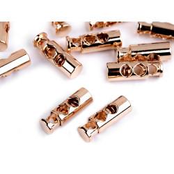 Stopery metalowe 7x23 mm - Różowozłota (4 Sztuki)