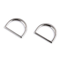 Półkółko szerokość 20 mm płaskie - Nikiel (100 Sztuki)