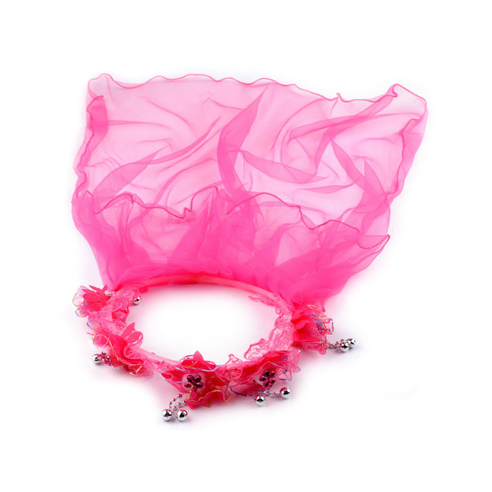 Couronne pour cheveux avec voile - Rose (1 Pièce) Couronne pour cheveux avec voile - Rose (1 Pièce)