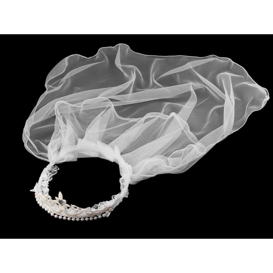 Couronne pour cheveux avec voile - Rose (1 Pièce) Couronne pour cheveux avec voile - Rose (1 Pièce)