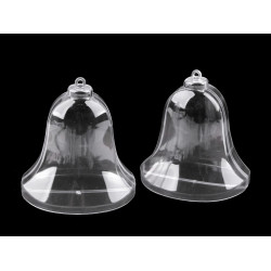 Two-part plastic box - bell, tree, drop, star - Transparent (10 Pieces)