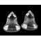 Boîte en plastique en deux parties - cloche, arbre, goutte, étoile - Transparent (10 Pièces)