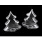 Boîte en plastique en deux parties - cloche, arbre, goutte, étoile - Transparent (12 Pièces)