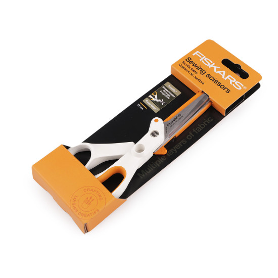Fiskars tailor's scissors for thick fabrics, length 21 cm - White (1 Piece) Fiskars tailor's scissors for thick fabrics, length 21 cm - White (1 Piece)