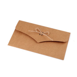 Paper envelope for diy craft 11x22 cm - Natural brown (1 Piece)