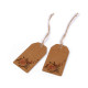 Paper tag / name tag with print 50x90 mm - Natural brown (100 Pieces) Paper tag / name tag with print 50x90 mm - Natural brown (100 Pieces)