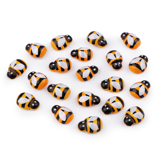 Abeille en bois décorative et autocollante - Moutarde (100 Pièces) Abeille en bois décorative et autocollante - Moutarde (100 Pièces)