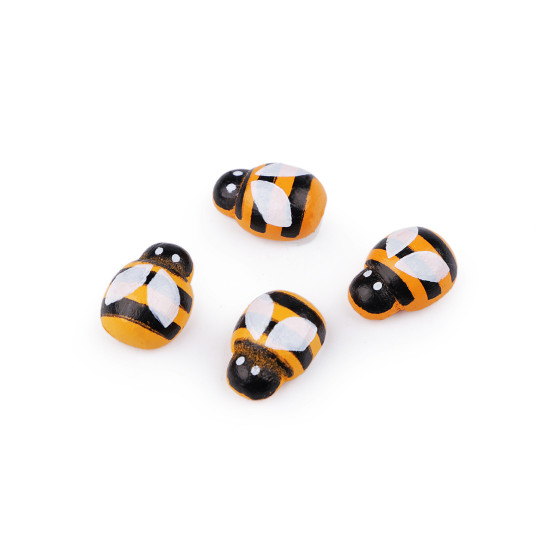Abeille en bois décorative et autocollante - Moutarde (100 Pièces) Abeille en bois décorative et autocollante - Moutarde (100 Pièces)