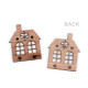 Adorno de casa de madera para colgar/pegar - Marrón natural (8 Piezas) Adorno de casa de madera para colgar/pegar - Marrón natural (8 Piezas)