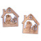 Christmas wooden ornaments to glue / hang - Natural brown (10 Pieces)