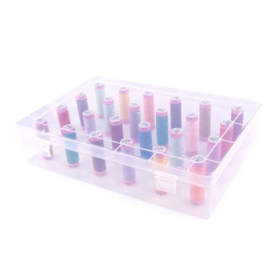 Cérnatartó tüske doboz 24 db cérnához - Transparent (1 Darab) Cérnatartó tüske doboz 24 db cérnához - Transparent (1 Darab)