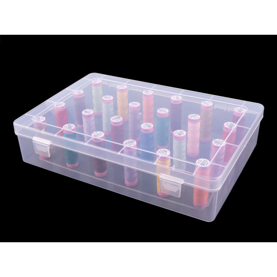Cérnatartó tüske doboz 24 db cérnához - Transparent (1 Darab) Cérnatartó tüske doboz 24 db cérnához - Transparent (1 Darab)