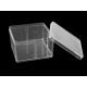 Plastic box / storage box with lid 9.5x9.5x5.5 cm - Transparent (12 Pieces) Plastic box / storage box with lid 9.5x9.5x5.5 cm - Transparent (12 Pieces)