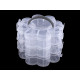 Plastic box / storage, 3 floors - Transparent (2 Pieces) Plastic box / storage, 3 floors - Transparent (2 Pieces)