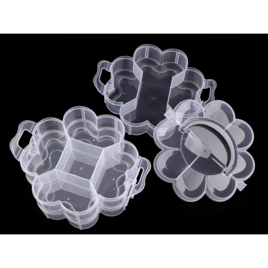Plastic box / storage, 3 floors - Transparent (2 Pieces) Plastic box / storage, 3 floors - Transparent (2 Pieces)