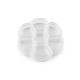 Plastic box / storage, flower ø10 cm - Transparent (1 Piece) Plastic box / storage, flower ø10 cm - Transparent (1 Piece)