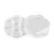 Plastic box / storage, flower ø10 cm - Transparent (1 Piece) Plastic box / storage, flower ø10 cm - Transparent (1 Piece)