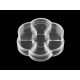 Plastic box / storage, flower ø10 cm - Transparent (1 Piece) Plastic box / storage, flower ø10 cm - Transparent (1 Piece)