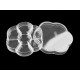 Plastic box / storage, flower ø10 cm - Transparent (1 Piece) Plastic box / storage, flower ø10 cm - Transparent (1 Piece)