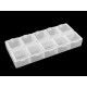 Pojemnik plastikowy / organizer 6x13,2x2 cm - Transparent (8 Sztuki) Pojemnik plastikowy / organizer 6x13,2x2 cm - Transparent (8 Sztuki)