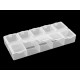 Pojemnik plastikowy / organizer 6x13,2x2 cm - Transparent (8 Sztuki) Pojemnik plastikowy / organizer 6x13,2x2 cm - Transparent (8 Sztuki)