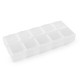 Pojemnik plastikowy / organizer 6x13,2x2 cm - Transparent (8 Sztuki) Pojemnik plastikowy / organizer 6x13,2x2 cm - Transparent (8 Sztuki)