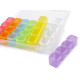 Plastic box / storage, 28 jars - Multicolor (4 Pieces) Plastic box / storage, 28 jars - Multicolor (4 Pieces)