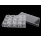 Pojemnik plastikowy / organizer 12 zakręcanych pojemniczków - Transparent (5 Sztuki) Pojemnik plastikowy / organizer 12 zakręcanych pojemniczków - Transparent (5 Sztuki)