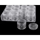 Pojemnik plastikowy / organizer 12 zakręcanych pojemniczków - Transparent (5 Sztuki) Pojemnik plastikowy / organizer 12 zakręcanych pojemniczków - Transparent (5 Sztuki)