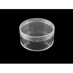 Pojemnik plastikowy 6,8x3,4 cm zakręcany - Transparent (6 Sztuki)