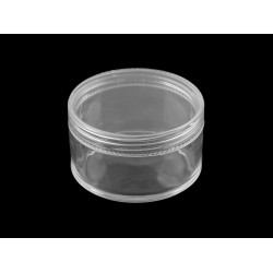 Pojemnik plastikowy 6x3,5 cm zakręcany - Transparent (12 Sztuki)