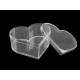 Pojemnik plastikowy z wieczkiem serce 9,5x11x4,5 cm - Transparent (1 Sztuka) Pojemnik plastikowy z wieczkiem serce 9,5x11x4,5 cm - Transparent (1 Sztuka)