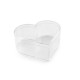 Pojemnik plastikowy z wieczkiem serce 9,5x11x4,5 cm - Transparent (1 Sztuka) Pojemnik plastikowy z wieczkiem serce 9,5x11x4,5 cm - Transparent (1 Sztuka)
