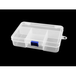 Plastic box / storage tray 3.3x9.5x14.5 cm - Transparent (1 Piece)