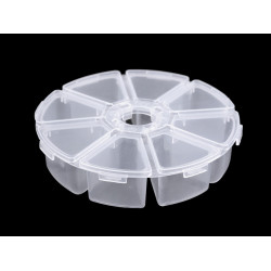 Plastic box / storage container ø10 cm - Transparent (1 Piece)
