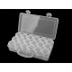 Plastic box / storage box of 18 screw-in jars - Transparent (3 Pieces) Plastic box / storage box of 18 screw-in jars - Transparent (3 Pieces)