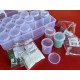 Plastic box / storage box of 18 screw-in jars - Transparent (3 Pieces) Plastic box / storage box of 18 screw-in jars - Transparent (3 Pieces)