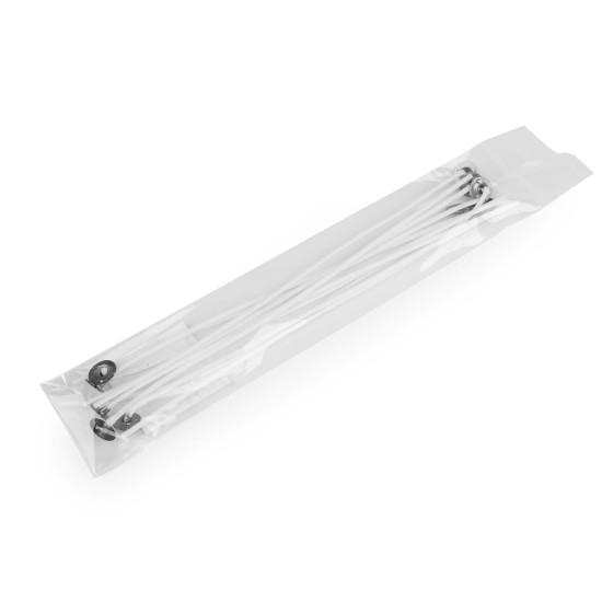 Candle making - candle wick with base / sustainer tab, 20 cm - White (10 Pieces)