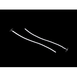 Candle making - candle wick with base / sustainer tab, 13.4 cm - White (10 Pieces)