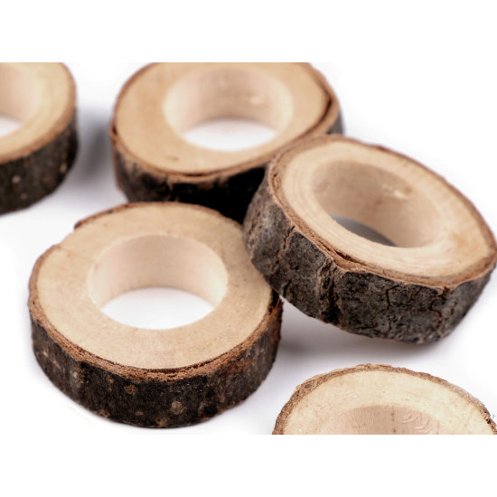 Anneau en bois naturel, ø 17 mm - Ivoire (100 Pièces) Anneau en bois naturel, ø 17 mm - Ivoire (100 Pièces)