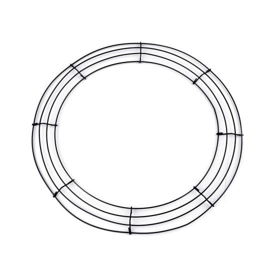 Base in filo per realizzare corone, dimensioni: ø 40 cm - Nero (1 Pezzo) Base in filo per realizzare corone, dimensioni: ø 40 cm - Nero (1 Pezzo)