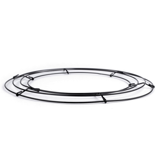 Base in filo per realizzare corone, dimensioni: ø 40 cm - Nero (1 Pezzo) Base in filo per realizzare corone, dimensioni: ø 40 cm - Nero (1 Pezzo)