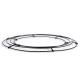 Base in filo per realizzare corone, dimensioni: ø 40 cm - Nero (1 Pezzo) Base in filo per realizzare corone, dimensioni: ø 40 cm - Nero (1 Pezzo)