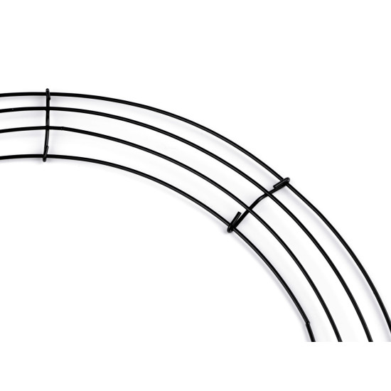 Base in filo per realizzare corone, dimensioni: ø 40 cm - Nero (1 Pezzo) Base in filo per realizzare corone, dimensioni: ø 40 cm - Nero (1 Pezzo)