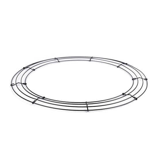 Base in filo per realizzare corone, dimensioni: ø 40 cm - Nero (1 Pezzo) Base in filo per realizzare corone, dimensioni: ø 40 cm - Nero (1 Pezzo)